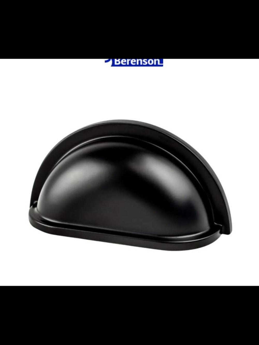 13 Matte Black Half-Moon Cup Pull Drawer Handle